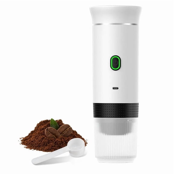Wireless Electric Portable Espresso Coffee Machine Camping Coffee Maker Capsule Powder Travel Coffee Maker White