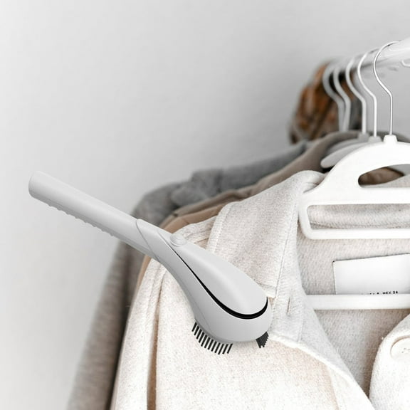 Wireless Electric Shoe Brush Cleaner | Multi-Function Handheld Cleaning Tool for Shoes & Clothes | USB Rechargeable | Portable ABS Decontamination Device | 2 Brush Heads | White | 8.47in