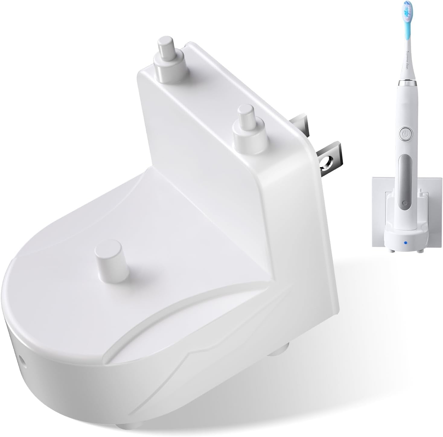 Wireless Electric Toothbrush Wall Charger Compatible with Philips Sonicare Electric Toothbrush HX6100, HX3000, HX6000, HX8000, HX9000, Portable, IPX7 Waterproof Charging Station
