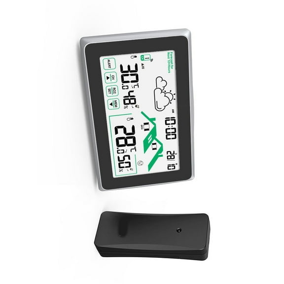 Wireless Electronic Hygrometers Thermometers Tool With Radio Time Display 12H 24H Switchable Weather Forecast Function