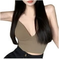 thumbnail image 1 of Wireless Everyday Bra Women Pullover Bra Feature V-Neck Strapless Bra Style W-433 Hook and Eye Closure Cute Bra Green One Size, 1 of 3