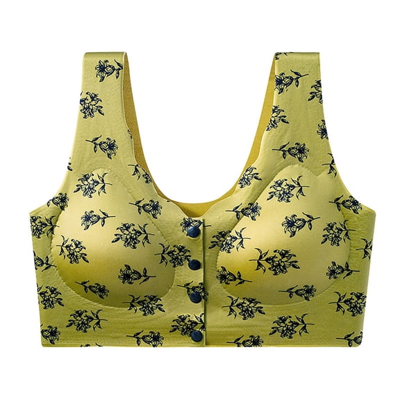 Wireless Everyday Bras for Women - Women's Breathable Push-Up Bra for Everyday Wear Green M