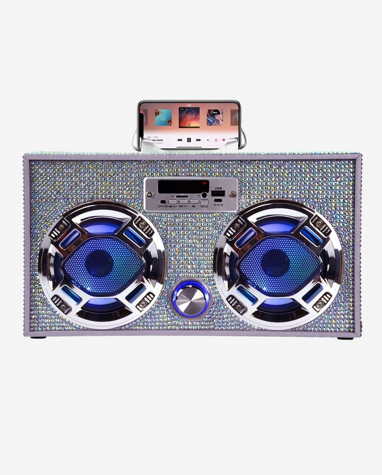 Wireless Express Mini Boombox with LED Speakers - Retro Bling