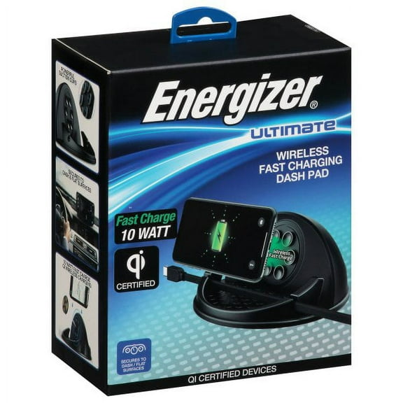 Energizer Wireless Fast Charging Docking Station for Android & iPhone Qi Certified Devices, Black