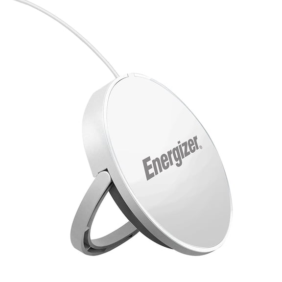 Energizer 15W Qi Wireless Fast Charging Magnetic Stand for iPhone MagSafe Models & Qi-Enabled Android Devices, White
