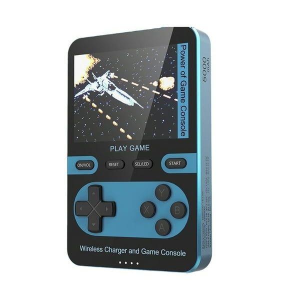 Wireless Fast Charging Mobile Power Game Machine Magnetic Charging Treasure 5000 MA Palm Game Machine Blue