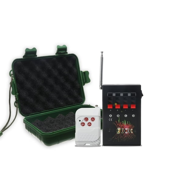 4 Cues Wireless Fireworks Firing System Igniters Remote Control for Parties, Weddings & Celebrations Firework Ignition