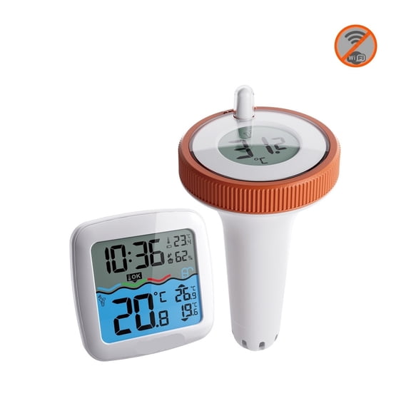 Wireless Floating Pool Thermometer Accurate Water Temperature Sensor Easy to Read Design ,Compact & Portable