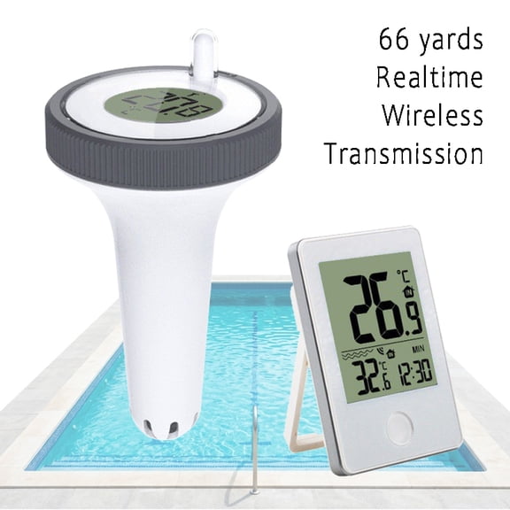 Wireless Floating Pool Thermometer with 66-Yard Transmission Instant Monitor