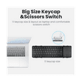 Wireless Folding Keyboard with Touchpad Rechargeable Foldable Bluetooth