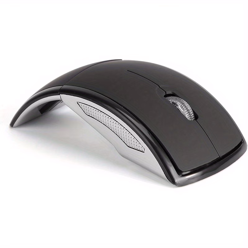 Wireless Folding Mouse 2.4GHz Receiver Optical Tracking Ergonomic Portable for Laptop Desktop Computer