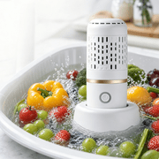Wireless Food Purifier for Fruits Vegetables and Meat, IPX7 Waterproof Produce Washer with Water Ion Technology, Portable Kitchen Gadget for Surface Contaminant Removal