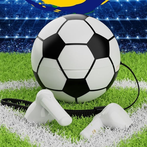 Wireless Football Style Earbuds Bluetooth 5.2 24H Playtime IPX5 Waterproof Sweatproof Sports Headphones