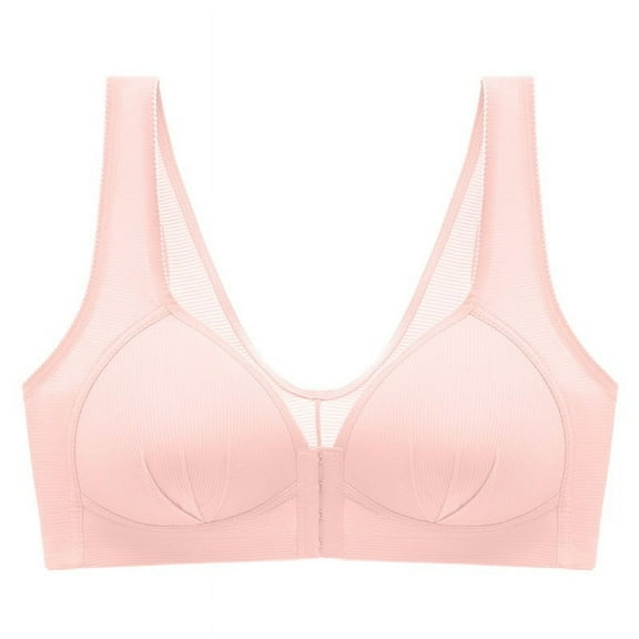 Wireless Front Closure Bras for Women No Underwire Back Lingerie Support Full Cup Everyday Brassiere