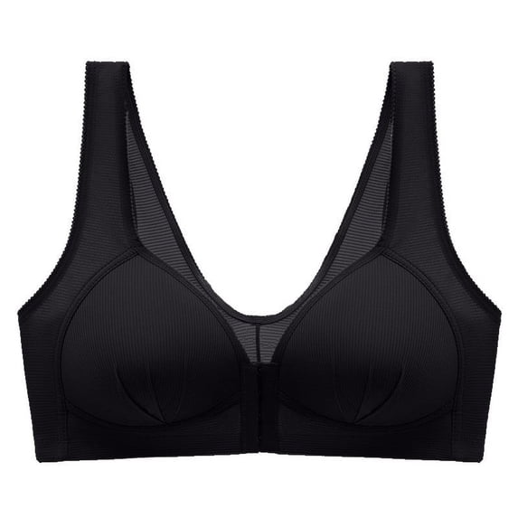 Wireless Front Closure Bras for Women No Underwire Back Lingerie Support Full Cup Everyday Brassiere