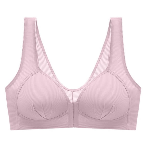 Wireless Front Closure Bras for Women No Underwire Back Lingerie Support Full Cup Everyday Brassiere