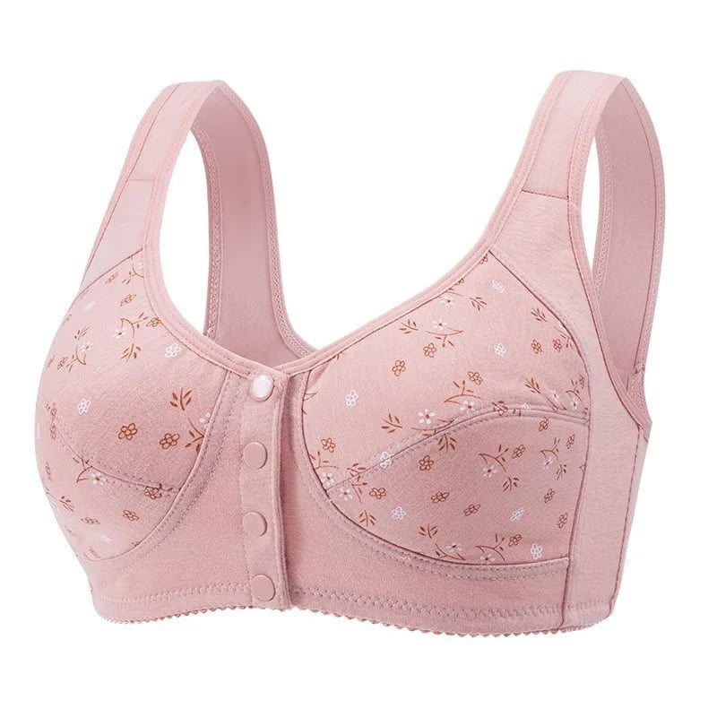 Wireless Front Open Nursing Bra Soft Breathable Seamless Maternity