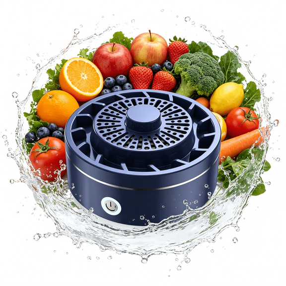Wireless Fruit and Vegetable Washing Machine, IPX7 Waterproof Food Cleaner with Titanium Electrolysis for Kitchen Cleaning Produce, Meat and Seafood
