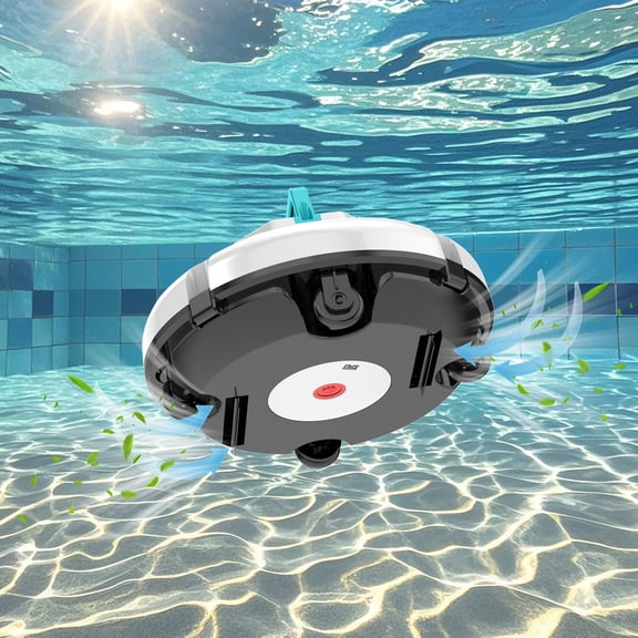 Wireless Fully Automatic Smart Pool Cleaning Robot - Turtle Bottom Suction Cleaner for Inground Pools, 1 Robot