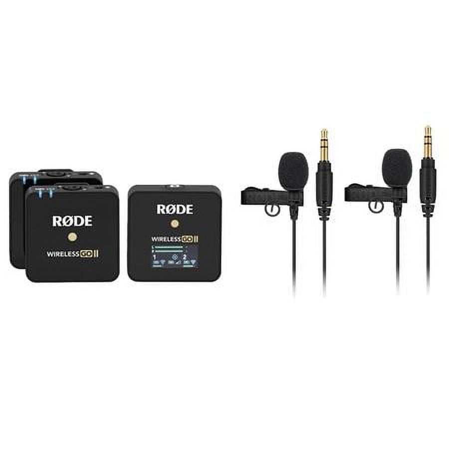 Professional-Grade　Rode　Receiver　with　Microphone　Microphone　GO　II　Lavalier　2x　and　With　Transmitters　Compact　2x　System　1x　Wireless　GO