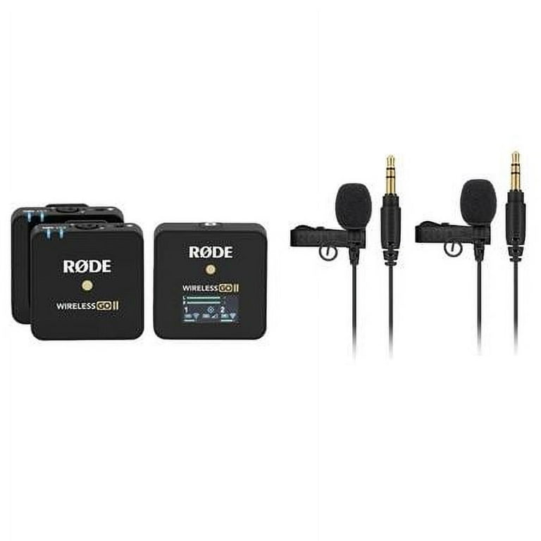Wireless GO II Compact Microphone System with 2x Transmitters and 1x  Receiver - With 2x Rode Lavalier GO Professional-Grade Microphone 