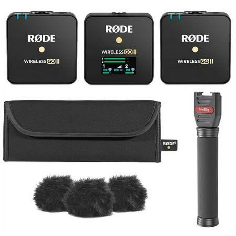Rode Wireless GO II Compact Microphone System w/SmallRig 3182 Interview  Handle WIGOII E