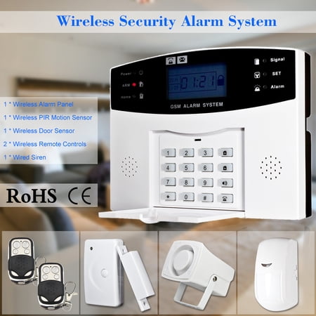 Wireless GSM SMS Home Burglar Alarm System Detector Sensor Kit Phone App Remote Control 433MHz 1527