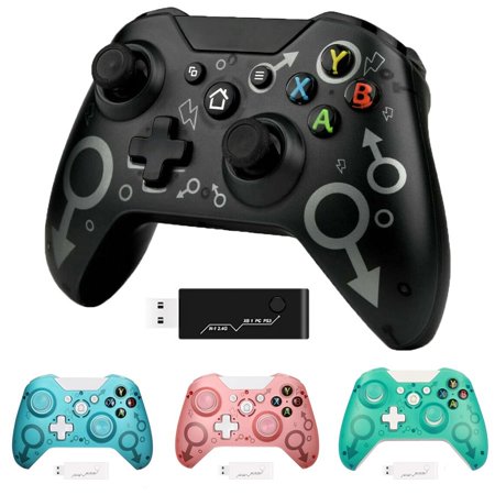 Wireless Game Controller, 2.4GHz Bluetooth Gamepad For xBox One/PC/Windows 10 8(Black)