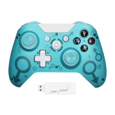 Wireless Game Controller, 2.4GHz Bluetooth Gamepad For xBox One/PC/Windows 10 8(Blue)