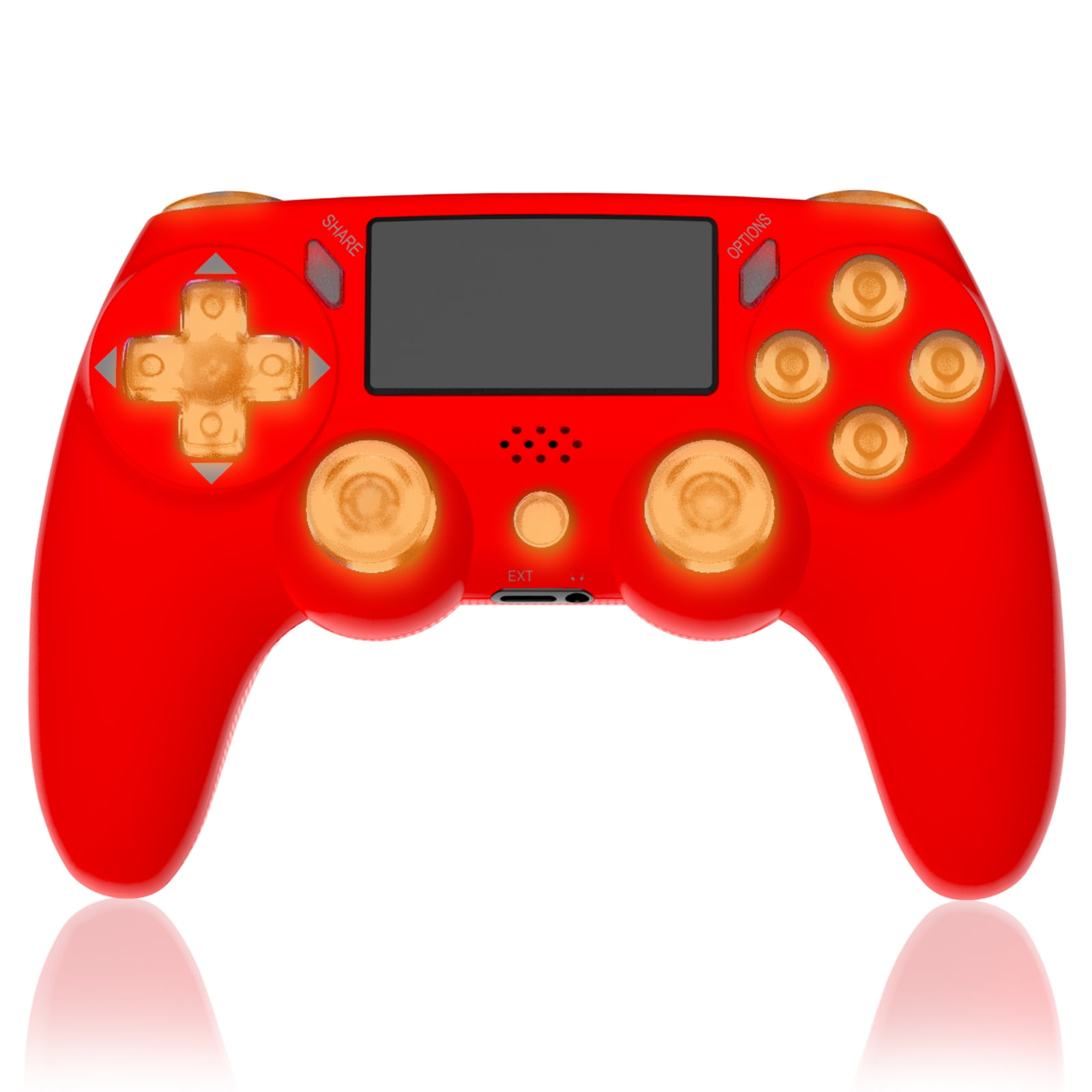 Wireless Game Controller Compatible with P-S/4 / Slim/Pro with Upgraded Joystick - RED