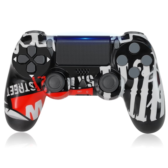 Wireless Game Controller Compatible with P4S/ Slim/Pro with Upgraded Joystick - Red Eyes