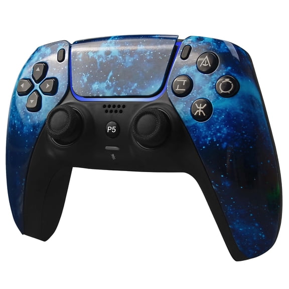 Wireless Game Controller Compatible with P5/Slim/Pro & PC, Gaming Controller with 1500mAh Battery Support Dual Motors, Motion Control and Mic Speaker