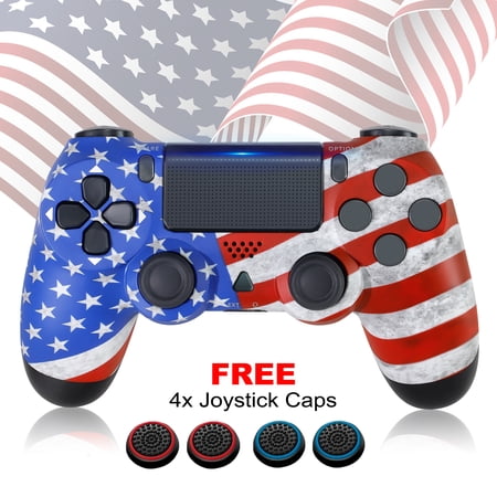 Wireless Game Controller Compatible with PS4/Pro/Slim Console Joystick Game pad ( I Love USA )