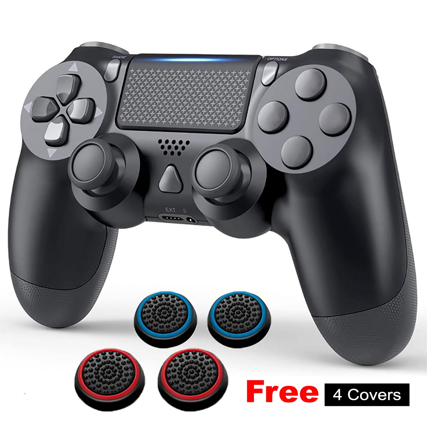 Game Controller Joystick Compatible with PS4/ Slim/Pro with Vibration Black) - Walmart.com