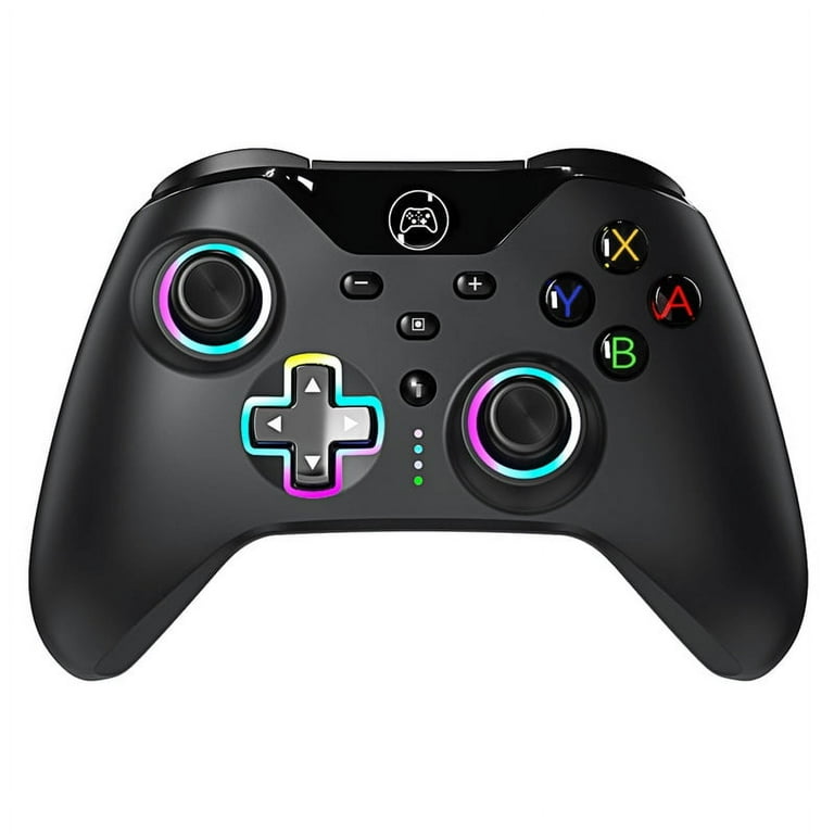 Wireless Game Controller with LED Lighting Compatible with Xbox One S X Xbox Series S X Gaming Gamepad Remote Joypad with 2.4G Wireless Adapter