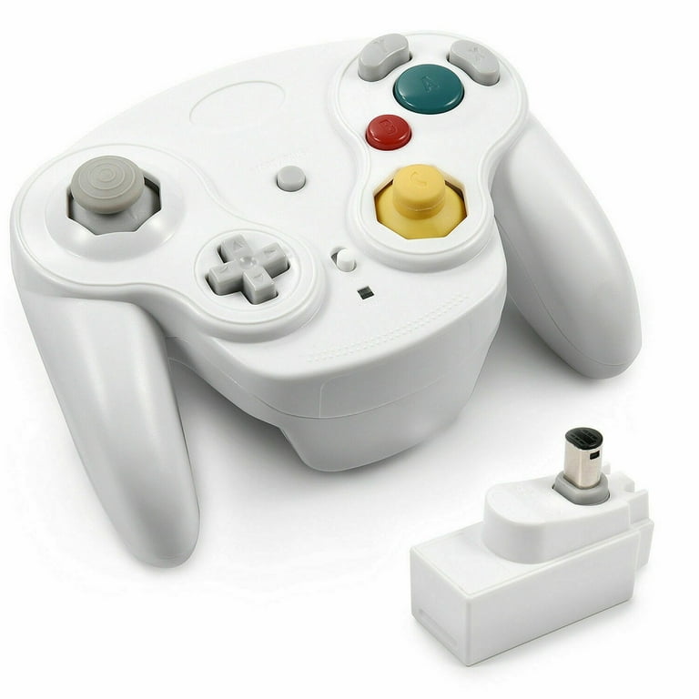 Wireless Game Controller With Adapter For Original Gamecube Retro Classic GC NGC White Color