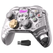 Wireless Game Controller for PC/Android/iPhone/Switch/Steam,Bluetooth Controller with Hall Joystick Trigger,Mechanical Silver