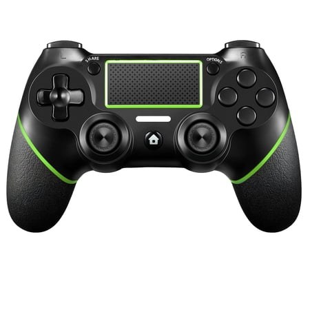 Wireless Gamepad Compatible with PS-4/Pro/Slim/PC with Motion Motors and Audio Function, Mini LED Indicator, USB Cable and Anti-Slip