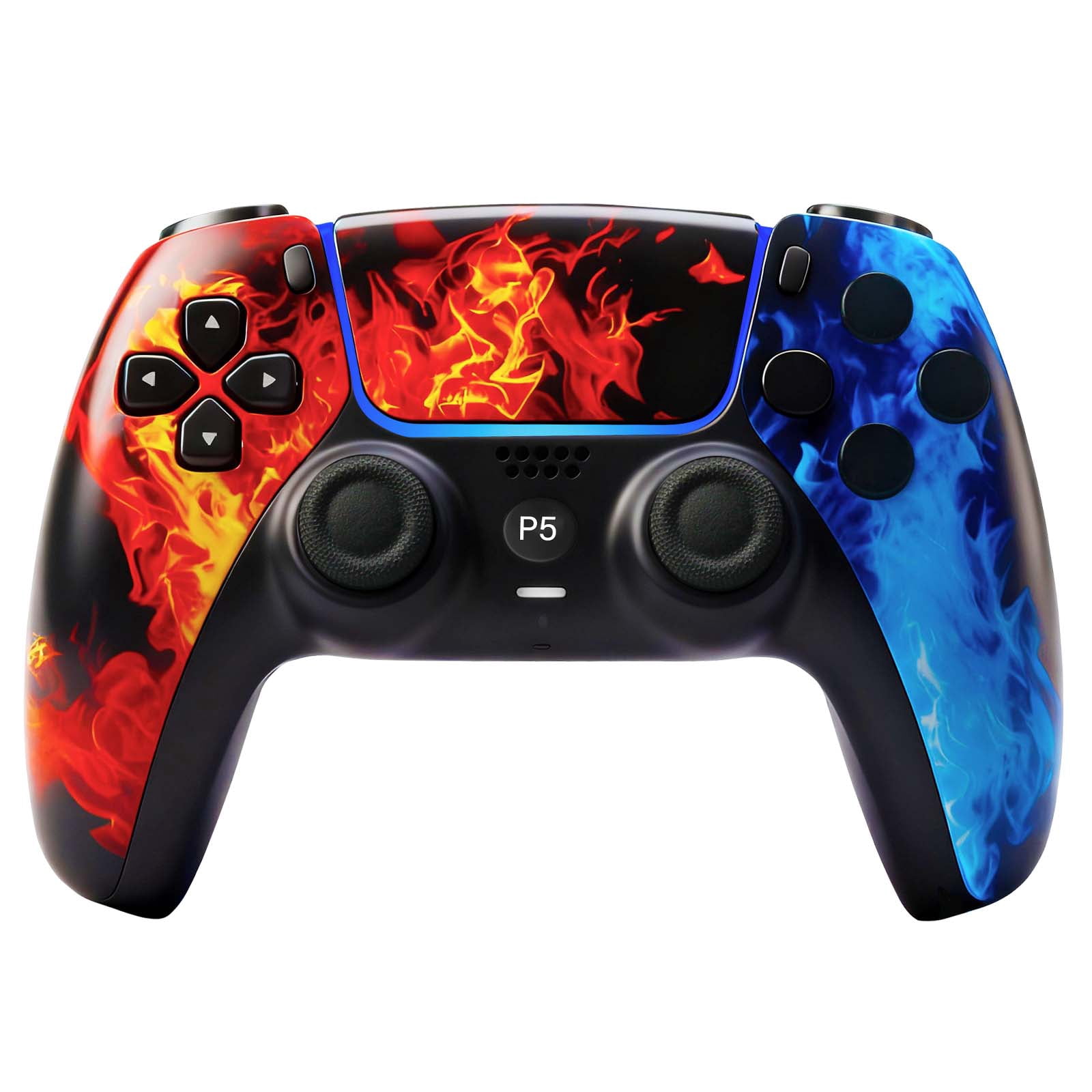 Gaming Controller Compatible with PS5/Slim/Pro/PC, Wireless Gamepad with 6-Axis Gyro/Dual Vibration/1500mAh Battery