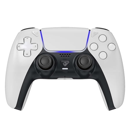 Gaming Controller Compatible with PS5/Slim/Pro/PC, Wireless Gamepad with 6-Axis Gyro/Dual Vibration/1500mAh Battery - White
