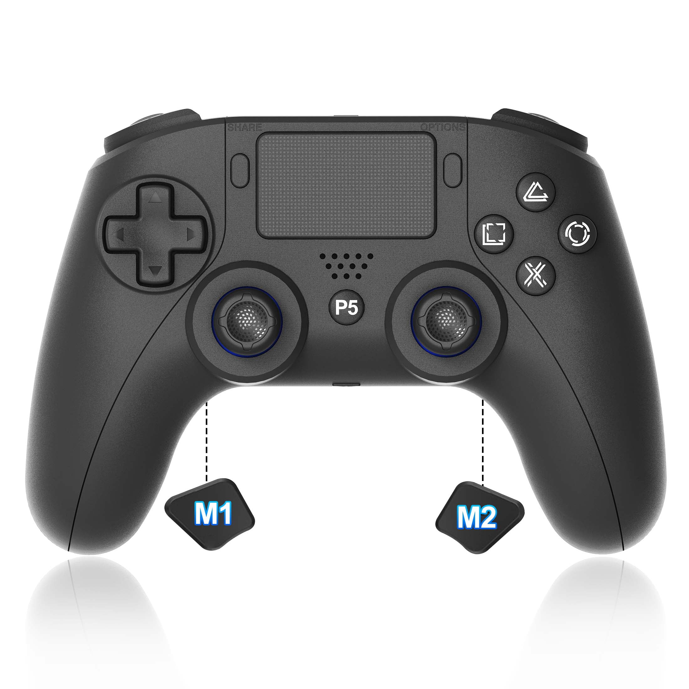 Wireless Gamepad for PS5 Controller, Game Controller Compatible with PS5/Slim/Pro/PC with 6-Axis Gyro, Dual Vibration