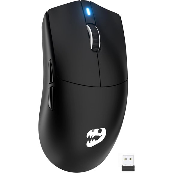 Wireless Gaming - 47g Ultra Lightweight, 8000W Switches, 24000 DPI Optical Sensor, 120-hour Rechargeable Battery, Symmetrical Design, Bluetooth, USB-C Cable Black