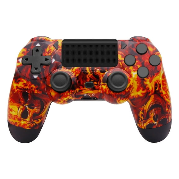 Wireless Gaming Controller Compatible with P4/P4 Slim/P4 Pro/PC, Game Remote Controller with Dual Vibration/3.5mm Audio Jack/6-Axis Gyro/Touch Pad