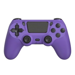 Wireless Gaming Controller Compatible with P4/Slim/Pro/PC, Game Controller with Dual Motor/6-Axis Gyro/Touch Pad - Purple