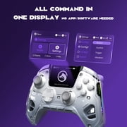 Wireless Gaming Controller for PC/Switch/iOS/Android/Steam Deck, Hall Effect Sticks & Triggers, RGB, Remappable Buttons, 1800mAh with Charging Dock, V2 White, Drift Free, Not for Xbox & PS5