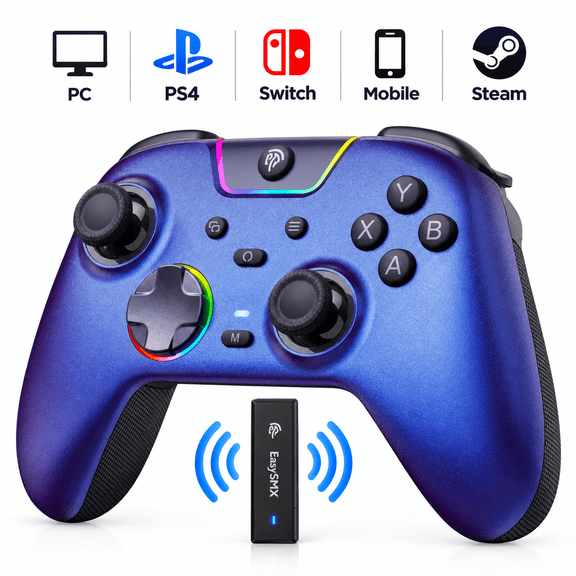 X05 Pro Wireless Gamepad with 2-Stage Trigger Lock, 8-Way D-Pad, Quiet Buttons, 2 Programmable Top Buttons for PC/Switch 2/Android/iOS
