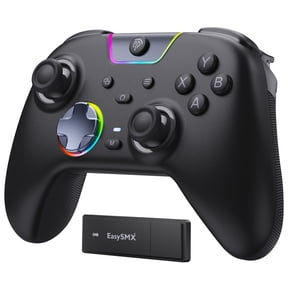 Wireless Gaming Controller for PC,Switch, iOS/Android | Hall Effect Joysticks, Ultra-Quiet Silent Buttons,2-Stage Triggers,Programmable,Black