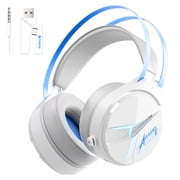 Wireless Gaming Headphone with Noise Canceling Microphone, Bluetooth & 2.4GHz Gaming Headset for PS5 PS4 Switch PC with 7.1 Pro Surround Sound - Sky Blue