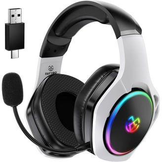 2.4GHz Wireless Gaming Headset for PS4, PS5, PC, 40Hr+ Bluetooth 5.3 Wireless Headphones with 360Adjustable ENC Mic, Gaming Headphones for Switch, Phone