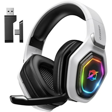 Wireless Gaming Headset 2.4GHz USB & Type-C Low Latency Gaming Headphones with Microphone for PC, PS5, PS4, Mobile, Switch